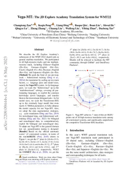 Vega-MT: The JD Explore Academy Translation System for WMT22