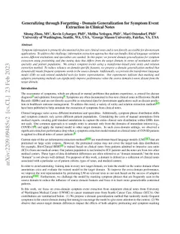 Generalizing through Forgetting -- Domain Generalization for Symptom
  Event Extraction in Clinical Notes