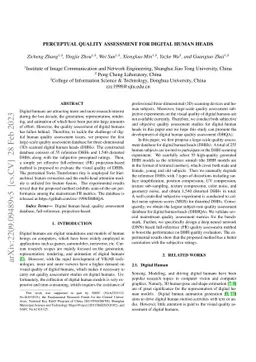 Perceptual Quality Assessment for Digital Human Heads