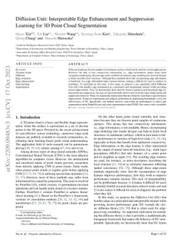 Diffusion Unit: Interpretable Edge Enhancement and Suppression Learning
  for 3D Point Cloud Segmentation