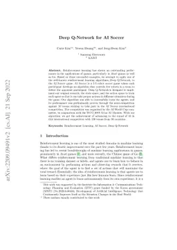 Deep Q-Network for AI Soccer