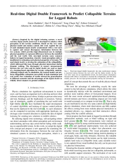 Real-time Digital Double Framework to Predict Collapsible Terrains for Legged Robots