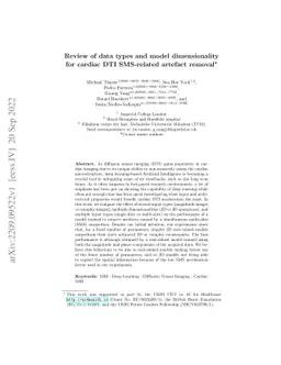 Review of data types and model dimensionality for cardiac DTI
  SMS-related artefact removal
