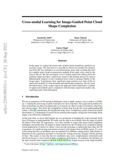 Cross-modal Learning for Image-Guided Point Cloud Shape Completion