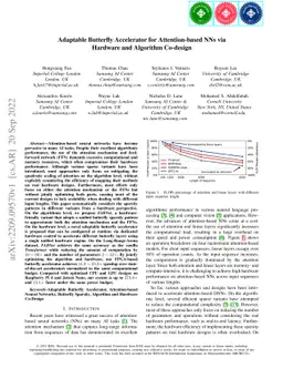 Adaptable Butterfly Accelerator for Attention-based NNs via Hardware and
  Algorithm Co-design