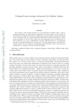 Unbiased time-average estimators for Markov chains