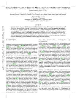 Seq2Seq Surrogates of Epidemic Models to Facilitate Bayesian Inference