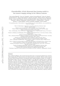 Generalisability of fetal ultrasound deep learning models to
  low-resource imaging settings in five African countries