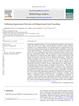 Calibrating Segmentation Networks with Margin-based Label Smoothing