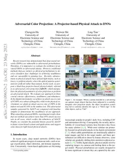 Adversarial Color Projection: A Projector-based Physical Attack to DNNs