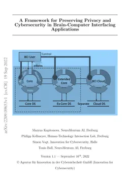A Framework for Preserving Privacy and Cybersecurity in Brain-Computer
  Interfacing Applications