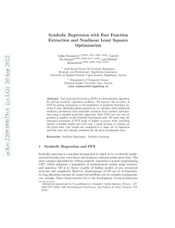 Symbolic Regression with Fast Function Extraction and Nonlinear Least
  Squares Optimization