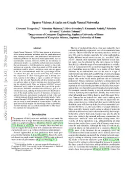 Sparse Vicious Attacks on Graph Neural Networks