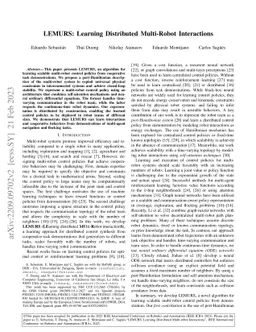 LEMURS: Learning Distributed Multi-Robot Interactions