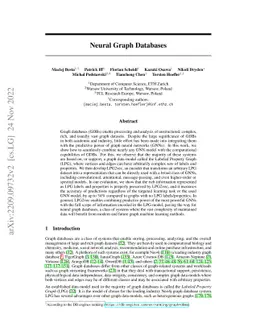 Neural Graph Databases