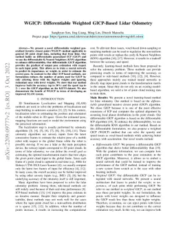 WGICP: Differentiable Weighted GICP-Based Lidar Odometry