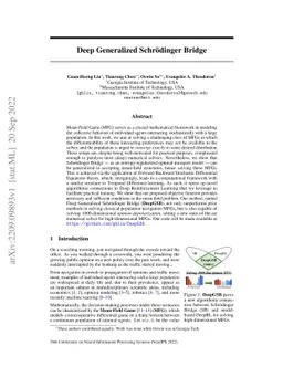 Deep Generalized Schrödinger Bridge
