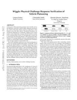 Wiggle: Physical Challenge-Response Verification of Vehicle Platooning