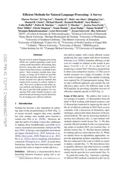 Efficient Methods for Natural Language Processing: A Survey