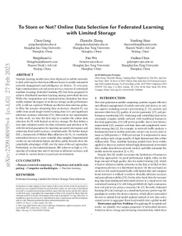 To Store or Not? Online Data Selection for Federated Learning with
  Limited Storage