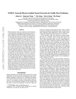 STDEN: Towards Physics-Guided Neural Networks for Traffic Flow
  Prediction