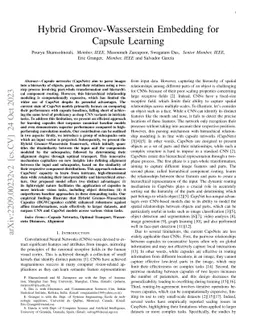 Hybrid Gromov-Wasserstein Embedding for Capsule Learning