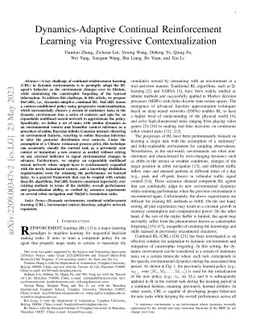 Dynamics-Adaptive Continual Reinforcement Learning via Progressive
  Contextualization