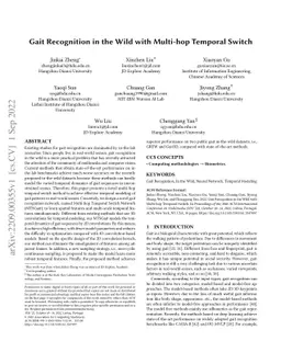 Gait Recognition in the Wild with Multi-hop Temporal Switch