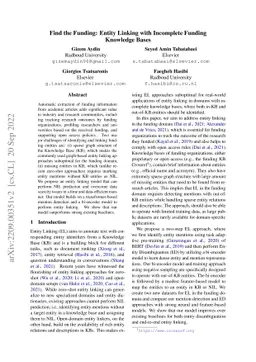 Find the Funding: Entity Linking with Incomplete Funding Knowledge Bases