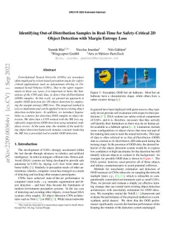 Identifying Out-of-Distribution Samples in Real-Time for Safety-Critical
  2D Object Detection with Margin Entropy Loss