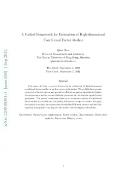 A Unified Framework for Estimation of High-dimensional Conditional Factor Models