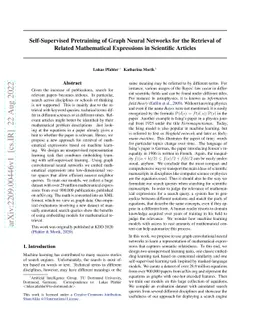 Self-Supervised Pretraining of Graph Neural Network for the Retrieval of
  Related Mathematical Expressions in Scientific Articles