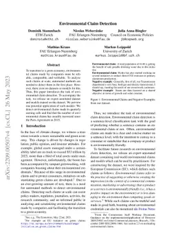 Environmental Claim Detection