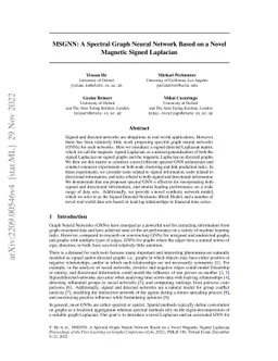 MSGNN: A Spectral Graph Neural Network Based on a Novel Magnetic Signed
  Laplacian