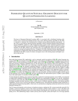 Federated Quantum Natural Gradient Descent for Quantum Federated
  Learning