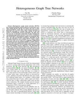 Heterogeneous Graph Tree Networks