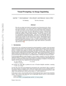 Visual Prompting via Image Inpainting