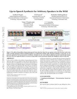 Lip-to-Speech Synthesis for Arbitrary Speakers in the Wild