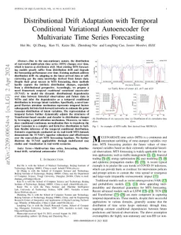 Distributional Drift Adaptation with Temporal Conditional Variational
  Autoencoder for Multivariate Time Series Forecasting