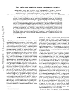 Deep reinforcement learning for quantum multiparameter estimation