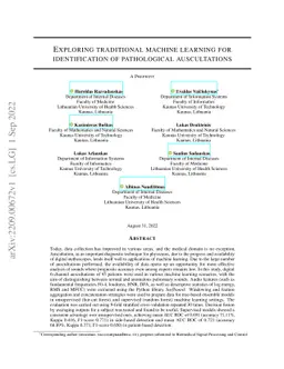 Exploring traditional machine learning for identification of
  pathological auscultations