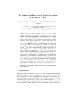 Exploring Gradient-based Multi-directional Controls in GANs