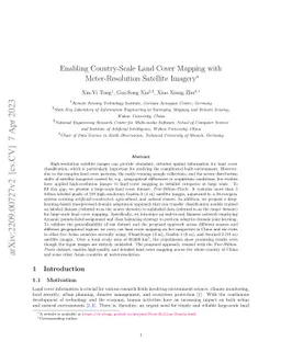 Enabling Country-Scale Land Cover Mapping with Meter-Resolution
  Satellite Imagery