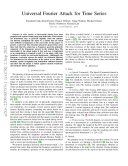 Universal Fourier Attack for Time Series