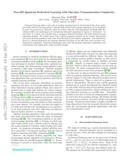 Non-IID Quantum Federated Learning with One-shot Communication
  Complexity