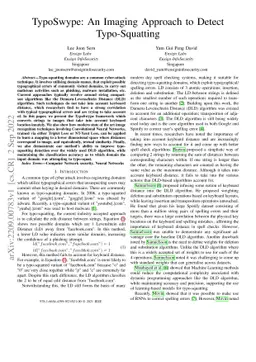 TypoSwype: An Imaging Approach to Detect Typo-Squatting