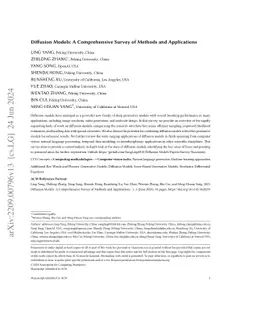 Diffusion Models: A Comprehensive Survey of Methods and Applications