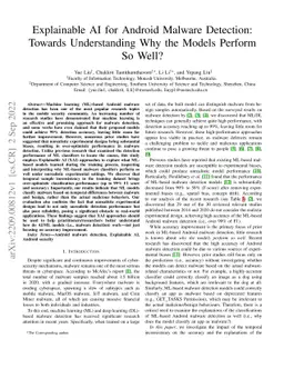 Explainable AI for Android Malware Detection: Towards Understanding Why
  the Models Perform So Well?