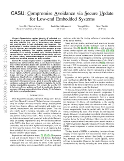 CASU: Compromise Avoidance via Secure Update for Low-end Embedded
  Systems