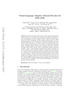 Vision-Language Adaptive Mutual Decoder for OOV-STR
